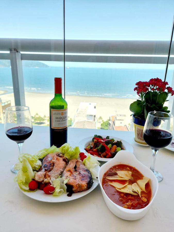 Apto Top Com Vista Pro Mar Em Condominio Completo Em Frente A Praia! Santos  Ngoại thất bức ảnh